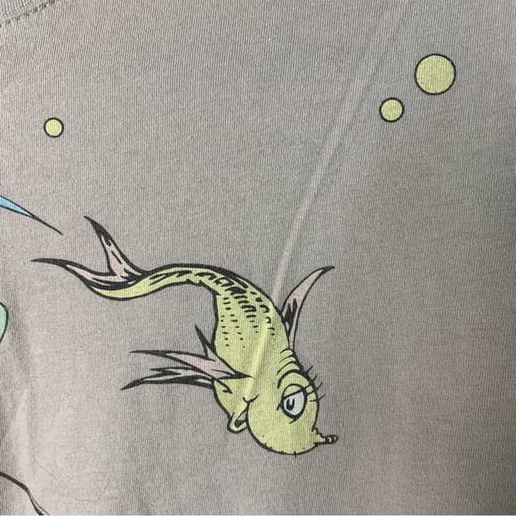 Mighty Fine Dr.Seuss One Fish Two Fish Graphic T-Shirt - Picture 3 of 13
